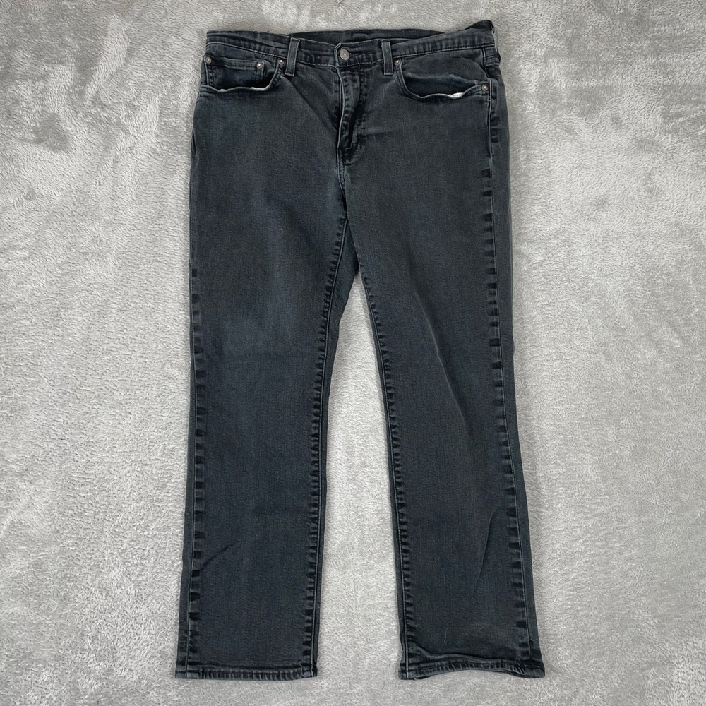 Levis 511 Slim Jeans Mens 34x27.5 Black Faded Stretch Denim Premium Waterless